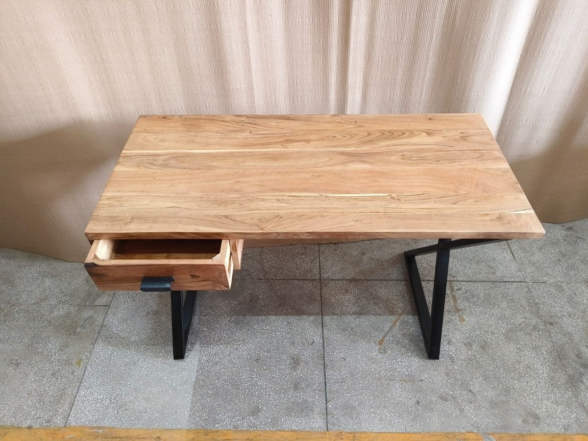 Baha Natural Acacia Wood Desk - Rustic Furniture Outlet