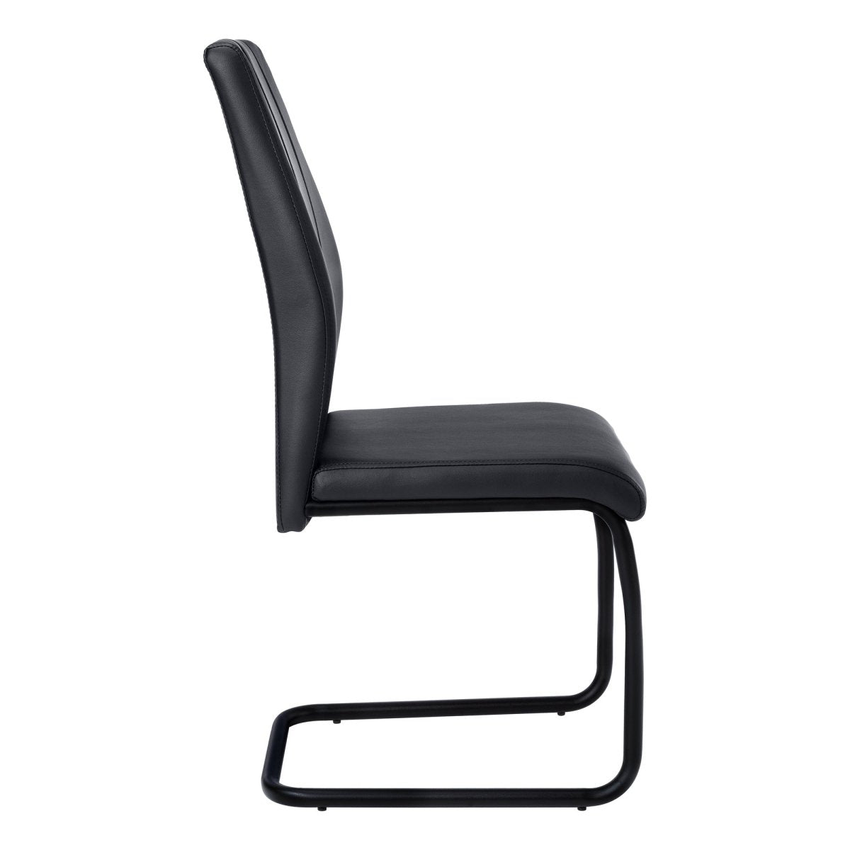 Black Upholstered Contemporary dining chair (set of two) - Rustic Furniture Outlet