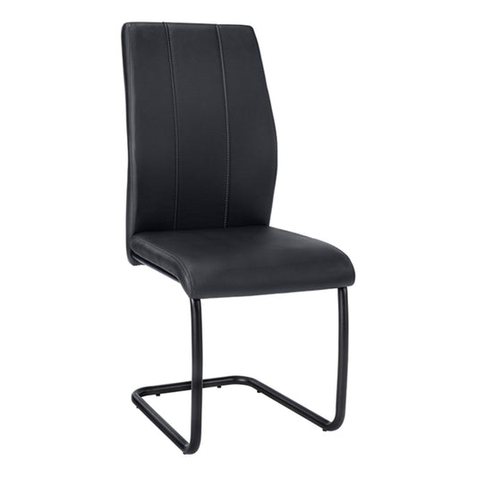Black Upholstered Contemporary dining chair (set of two) - Rustic Furniture Outlet