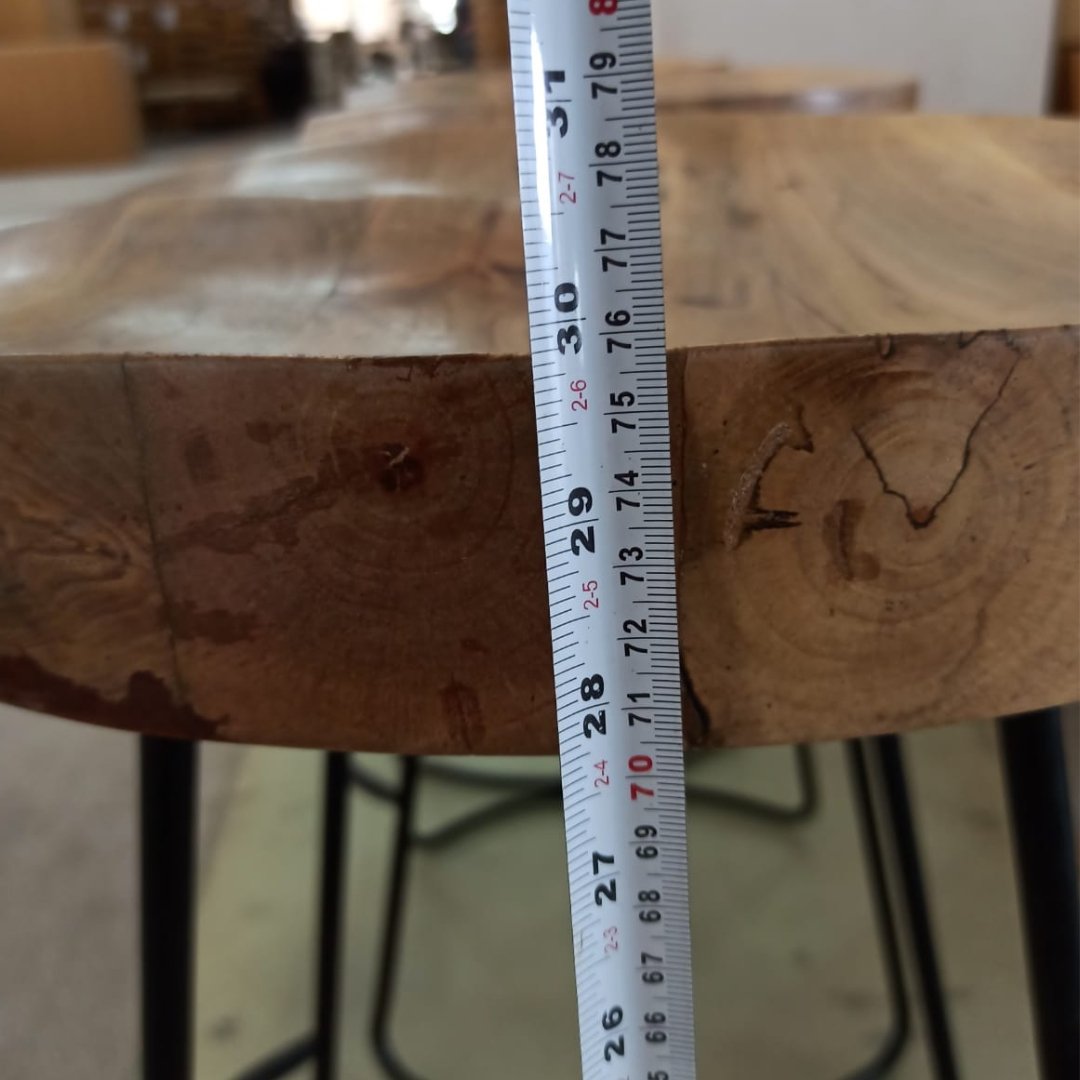 Tabouret de bar en bois de manguier Bum - Rustic Furniture Outlet
