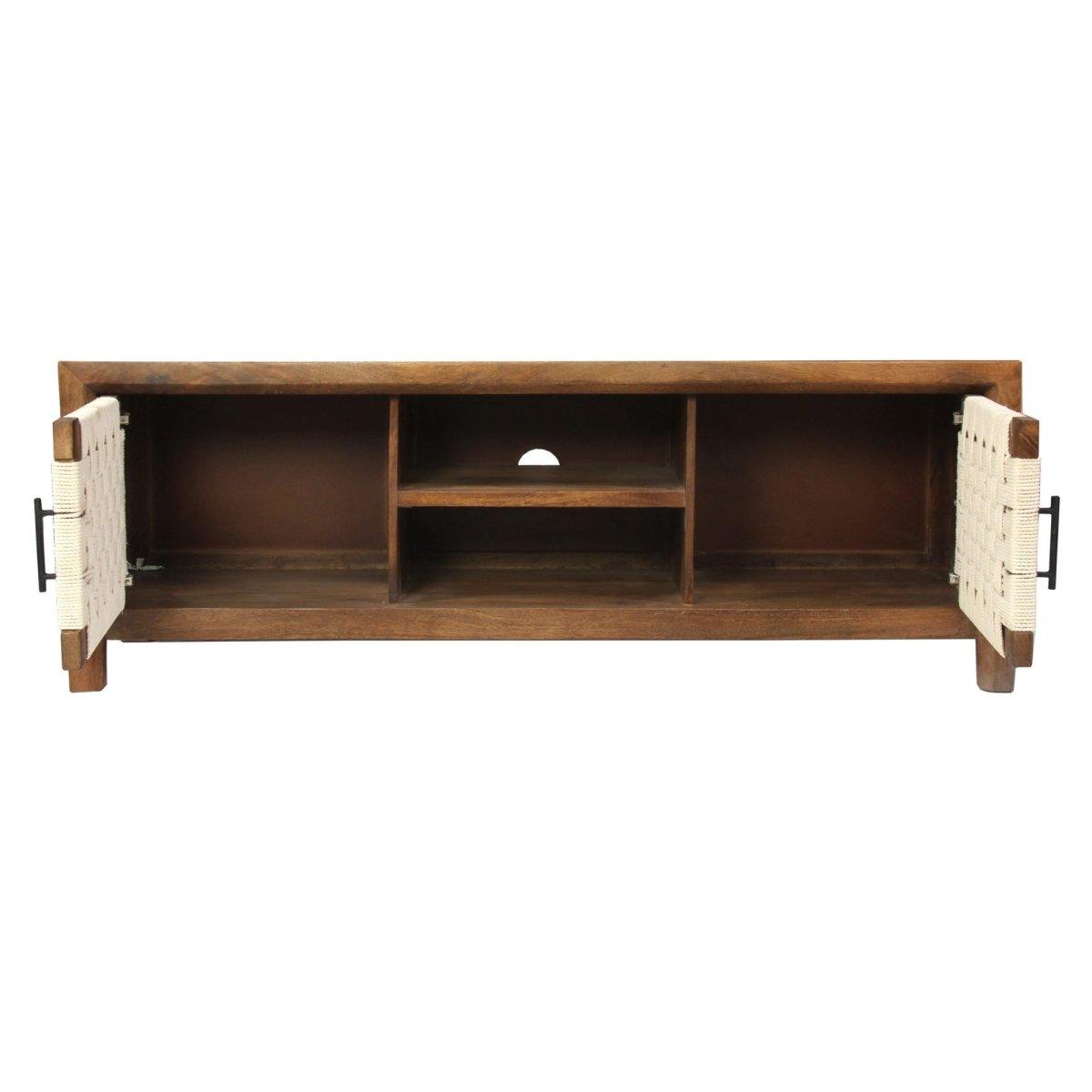 Meuble TV en bois de manguier Butler Choco - Rustic Furniture Outlet