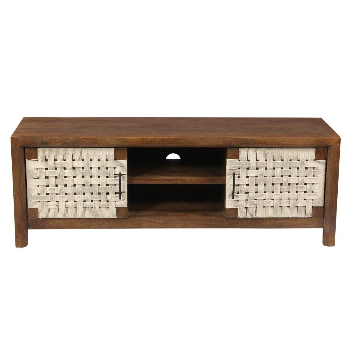 Meuble TV en bois de manguier Butler Choco - Rustic Furniture Outlet