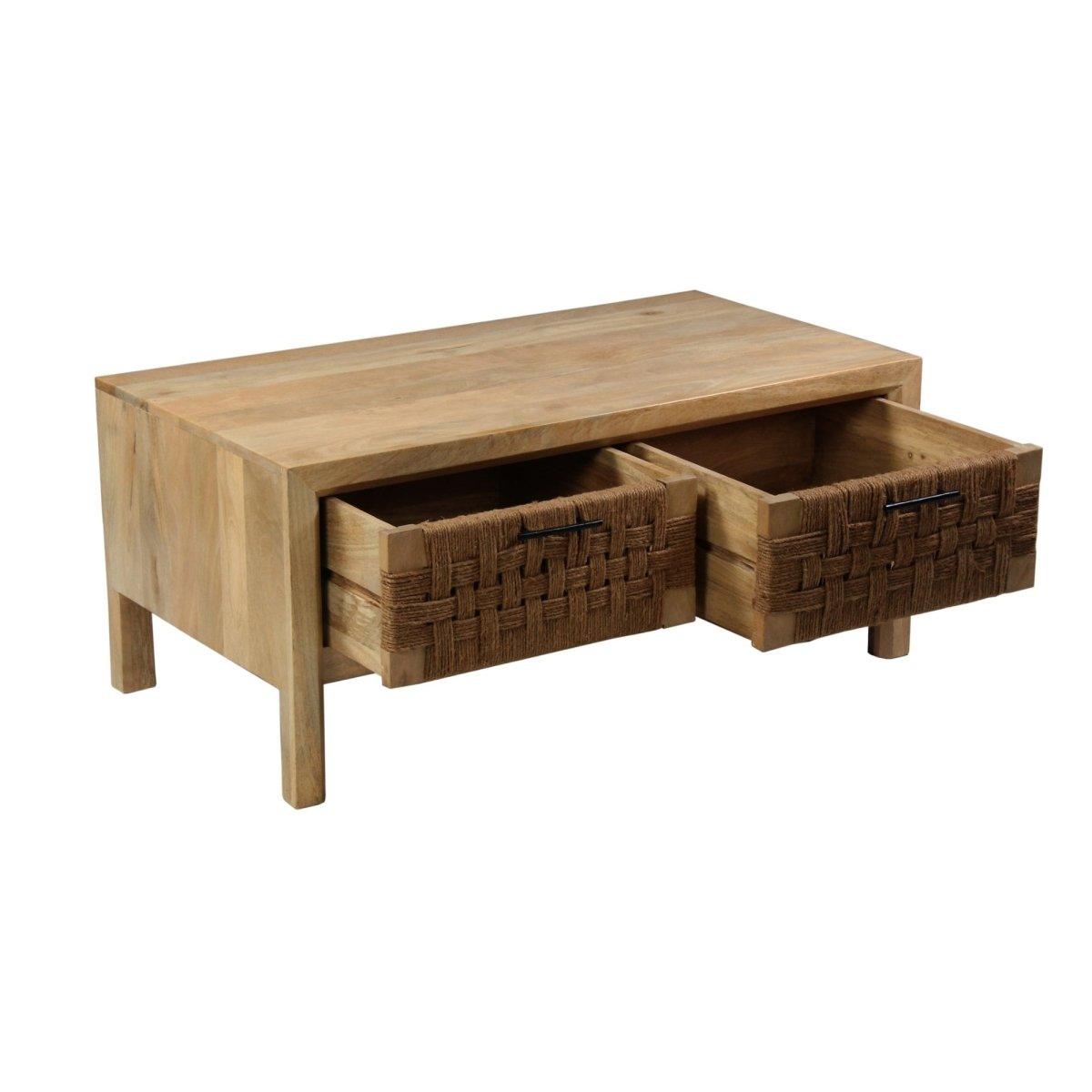 Table basse en bois de manguier naturel Butler - Rustic Furniture Outlet