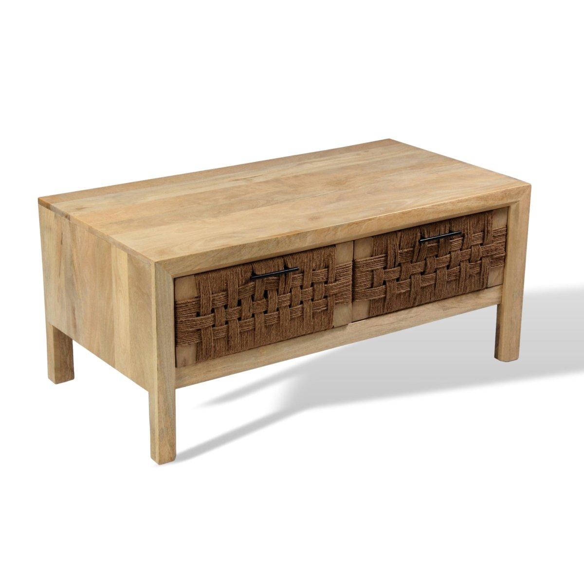 Butler Natural Mango Wood Coffee Table - Rustic Furniture Outlet