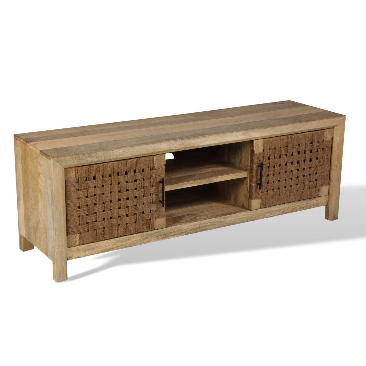 Natural Mango Wood TV Stand - Rustic Furniture Outlet