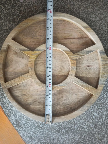 Cagne Mango Wood Snack Serving Tray - Rustic Furniture Outlet