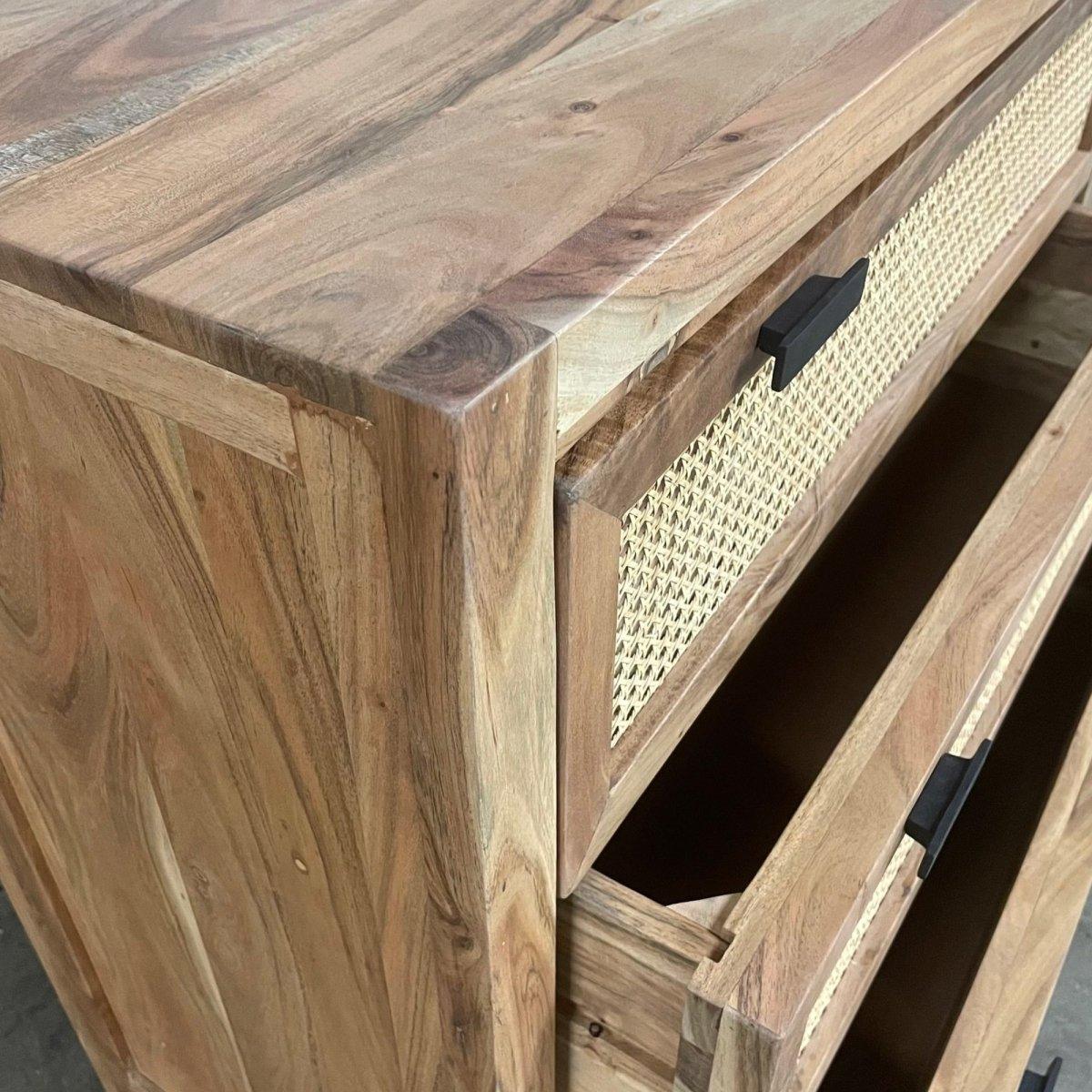 Carmen Cane 3 drawer Dresser - Rustic Furniture Outlet
