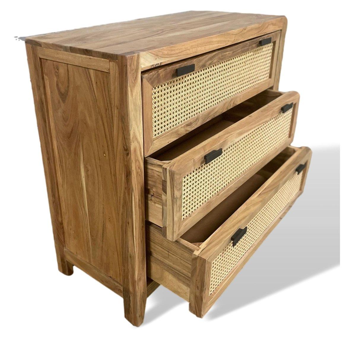 Commode à tiroirs Carmen Cane 3 - Rustic Furniture Outlet