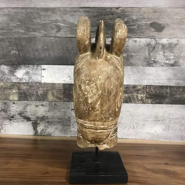 Carved Wooden Horse Head Decor - Rustic Furniture Outlet