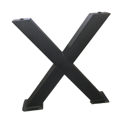 Charcoal colour finish metal chunky X legs - Rustic Furniture Outlet