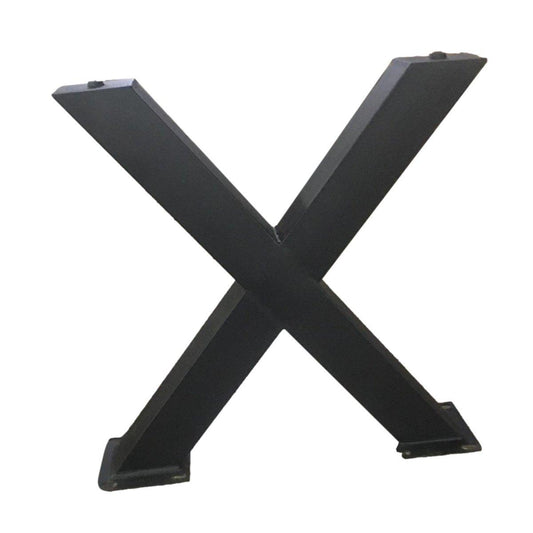 Charcoal colour finish metal chunky X legs - Rustic Furniture Outlet