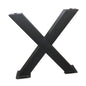 Charcoal colour finish metal chunky X legs - Rustic Furniture Outlet