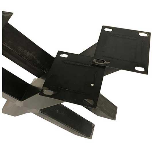 Pieds en X en métal, finition anthracite - Rustic Furniture Outlet