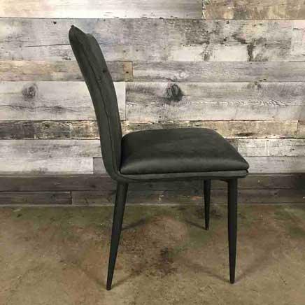 Charcoal Suede Effet Dining Chair (set of two) - Rustic Furniture Outlet