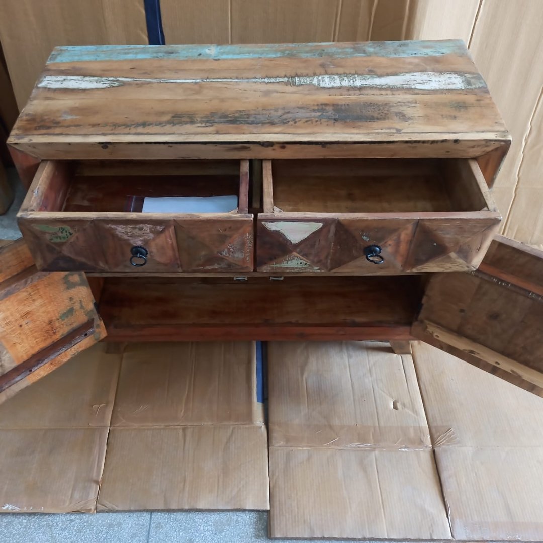 Coastal buffet 2 door cabinet - Rustic Furniture Outlet