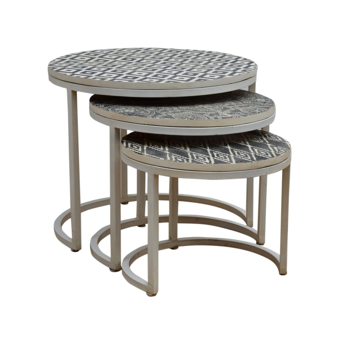 Danny set of three nesting tables - Rustic Furniture Outlet