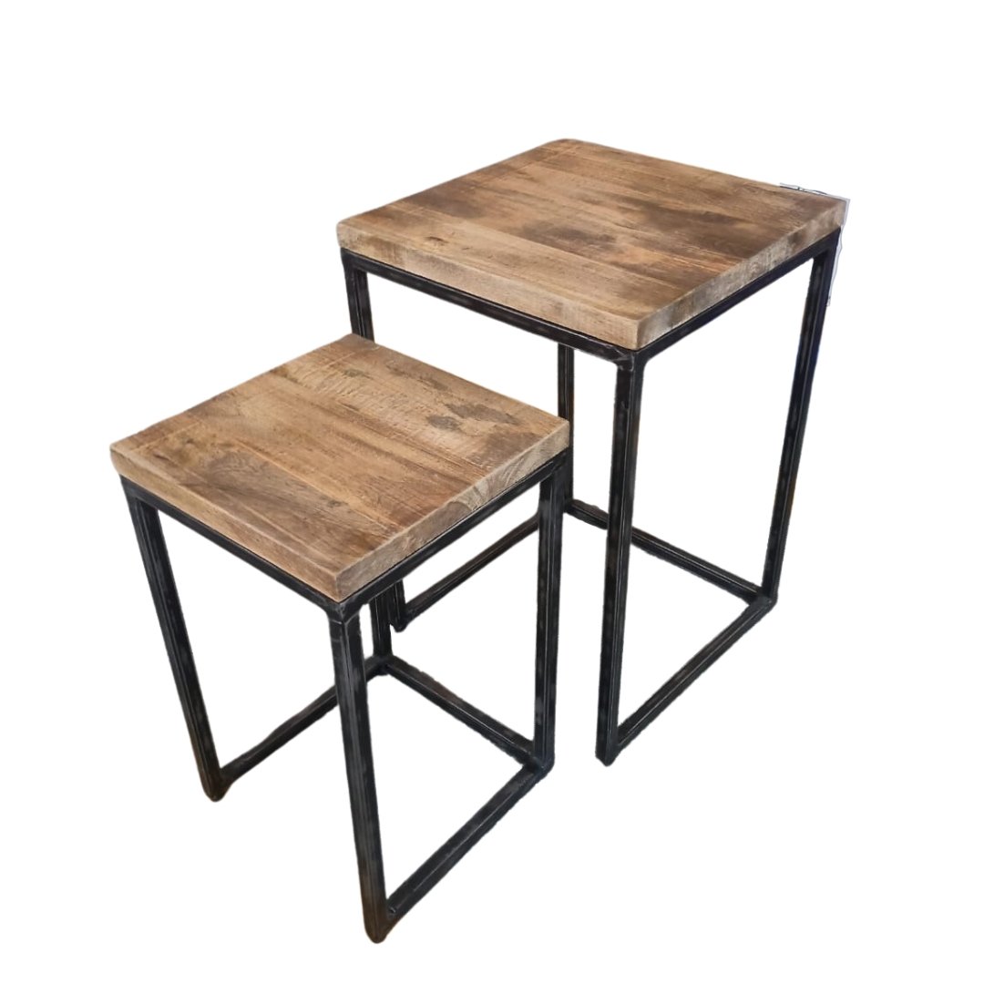 Danny Set of Two Nesting End tables - Rustic Furniture Outlet