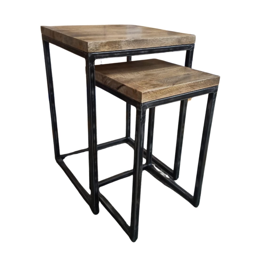 Danny Set of Two Nesting End tables - Rustic Furniture Outlet