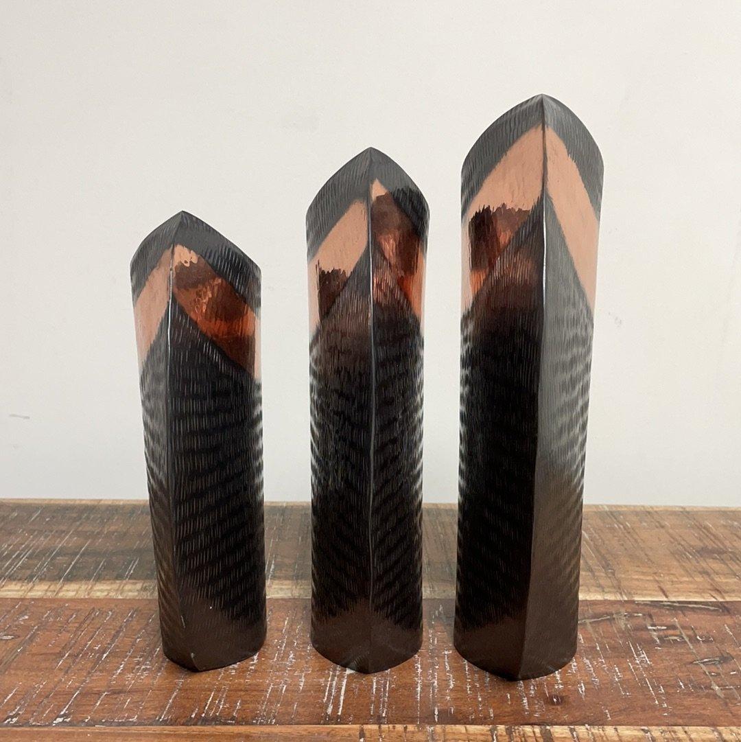 Darco Copper Vases (Set of 3) - Rustic Furniture Outlet