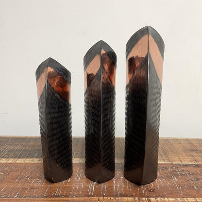 Darco Copper Vases (Set of 3) - Rustic Furniture Outlet