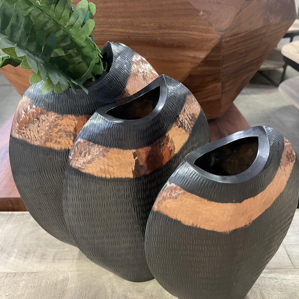 Darco Copper Vases (Set of 3) - Rustic Furniture Outlet
