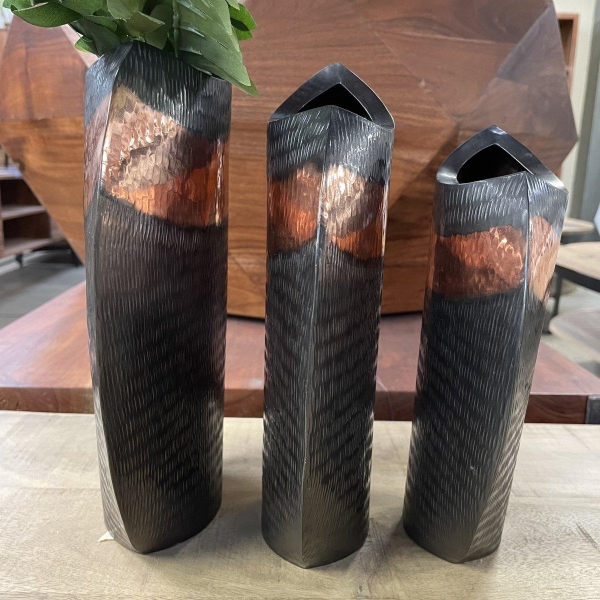 Darco Copper Vases (Set of 3) - Rustic Furniture Outlet