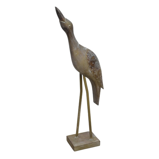 Oiseau décoratif en bois sur pied - Rustic Furniture Outlet