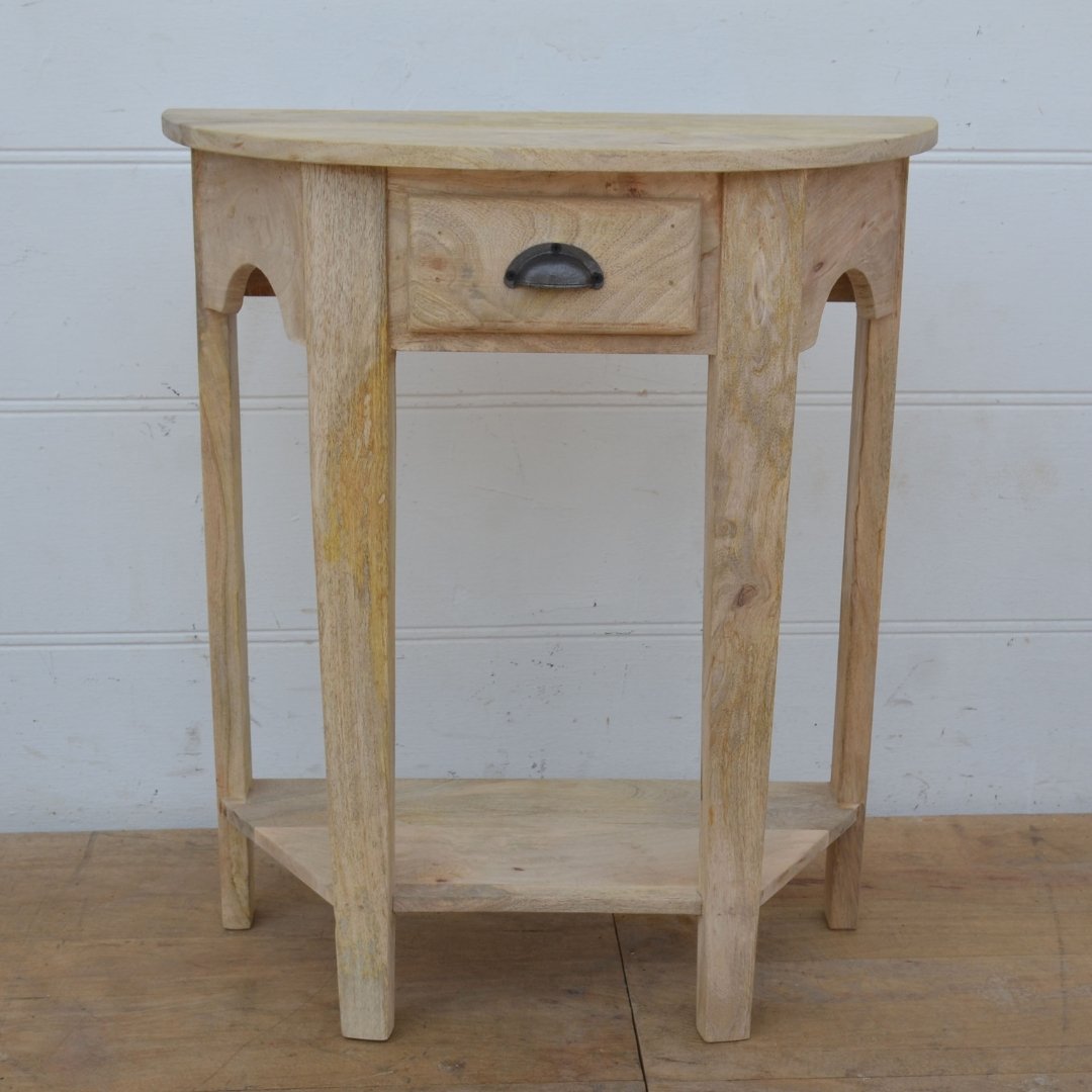 Demi lune console table - Rustic Furniture Outlet