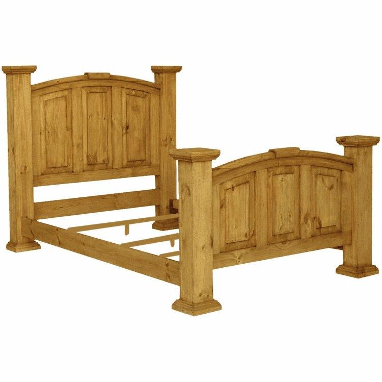 Double (Full) size Mansion Rustic pine bed - Rustic Furniture Outlet