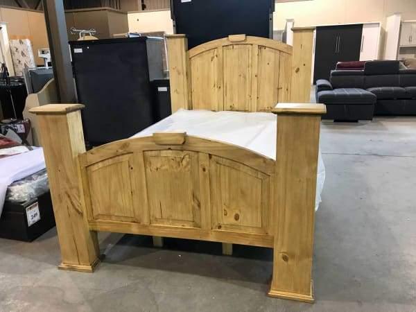 Double (Full) size Mansion Rustic pine bed - Rustic Furniture Outlet