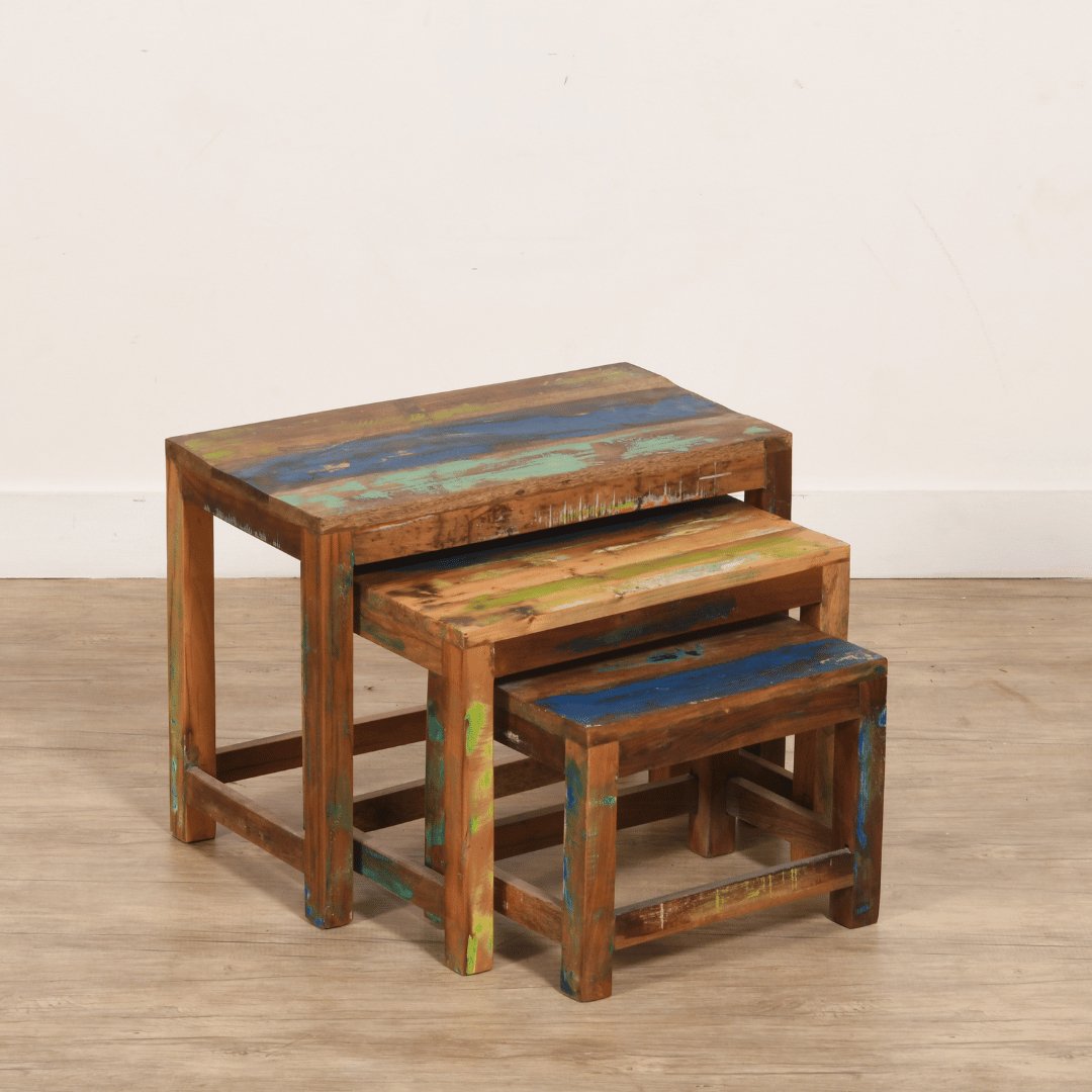 Eco-Friendly Nestling end tables - Rustic Furniture Outlet