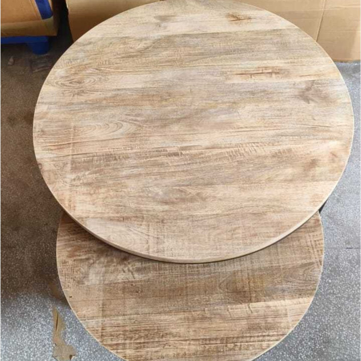 Enri 35 inch round coffee tables (set of 2) - Rustic Furniture Outlet