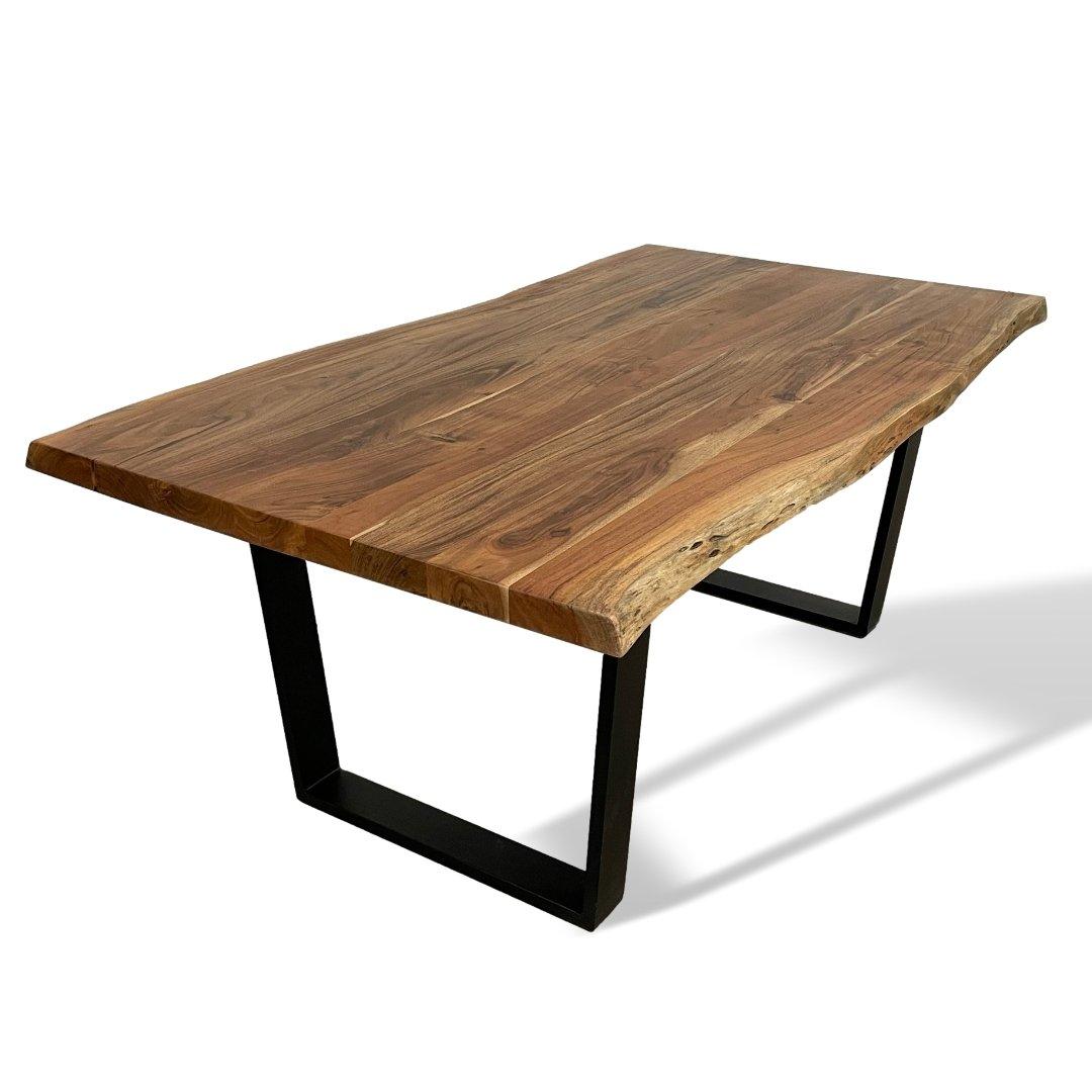 Table à manger en bois d'acacia Gucci live edge - Rustic Furniture Outlet