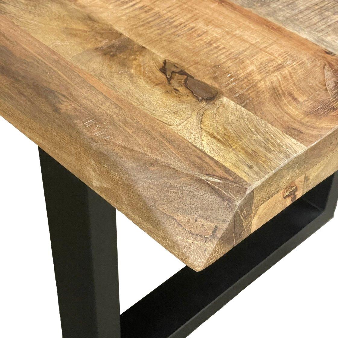 Haynes Natural Live Edge Mango Dining Table - Rustic Furniture Outlet