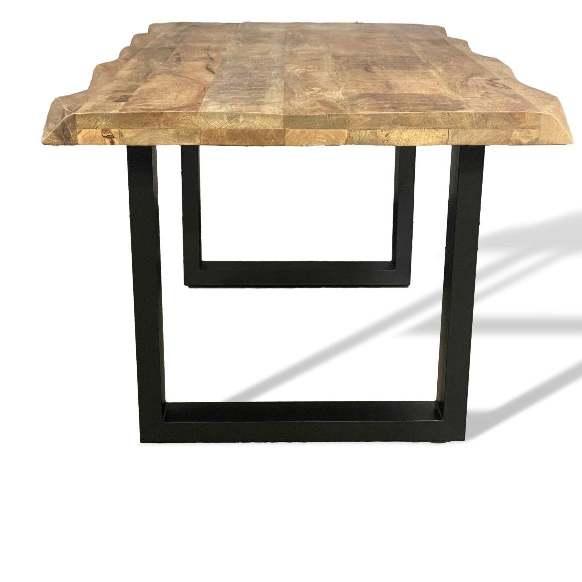 Haynes Natural Live Edge Mango Dining Table - Rustic Furniture Outlet