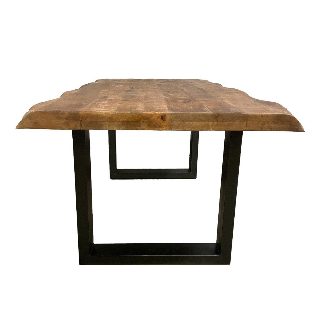 Haynes Walnut Live Edge Mango Dining Table - Rustic Furniture Outlet