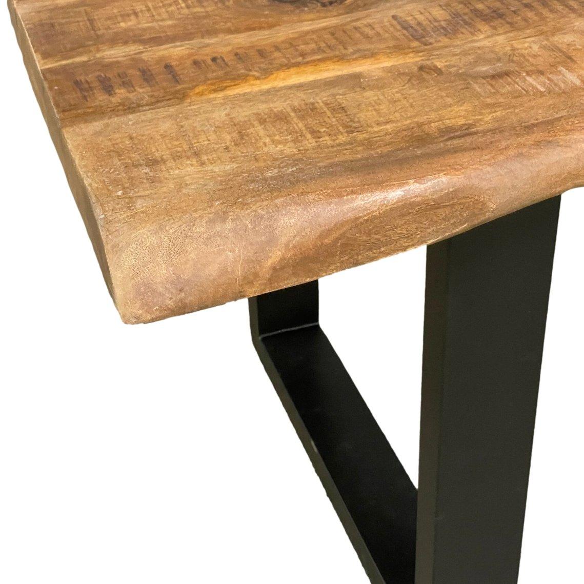 Haynes Walnut Live Edge Mango Dining Table - Rustic Furniture Outlet