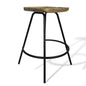 Industrial saddle seat Mango wood counter stool - Rustic Furniture Outlet
