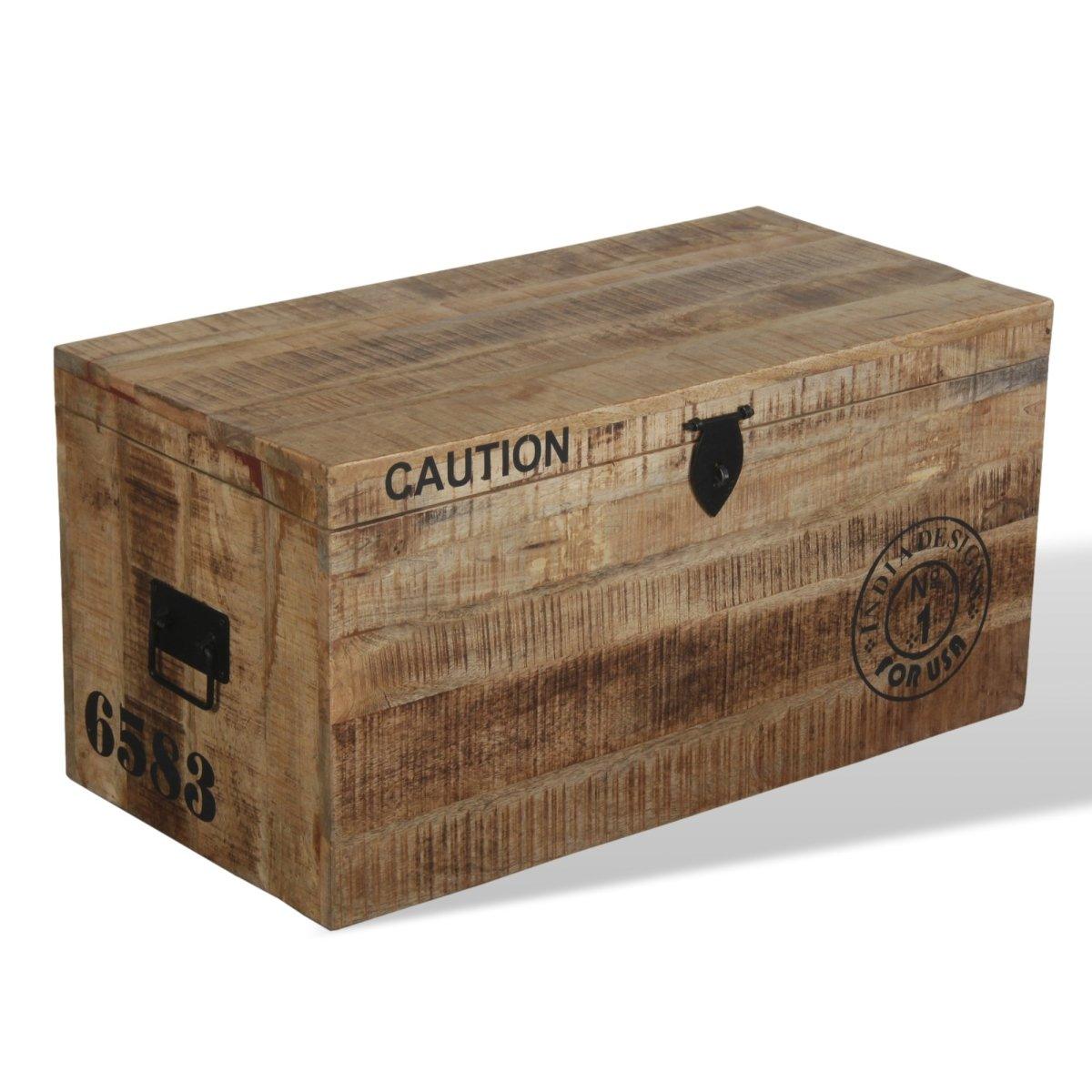 Industrial Storage Blanket Box Trunk - Rustic Furniture Outlet