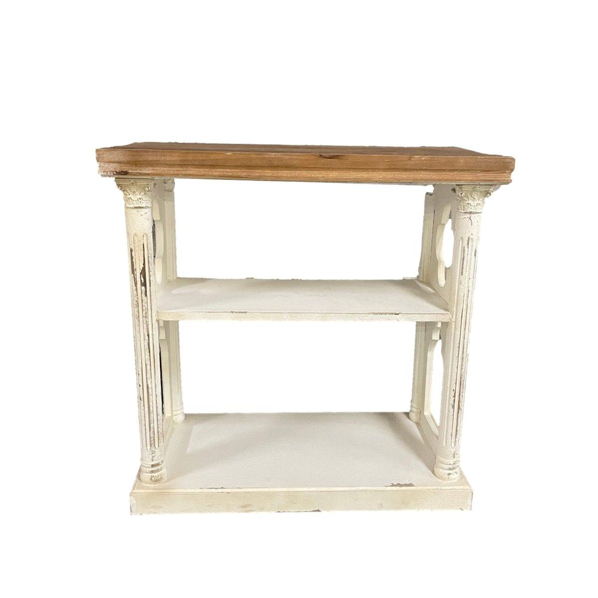 Table console en bois blanc vieilli Jack - Rustic Furniture Outlet