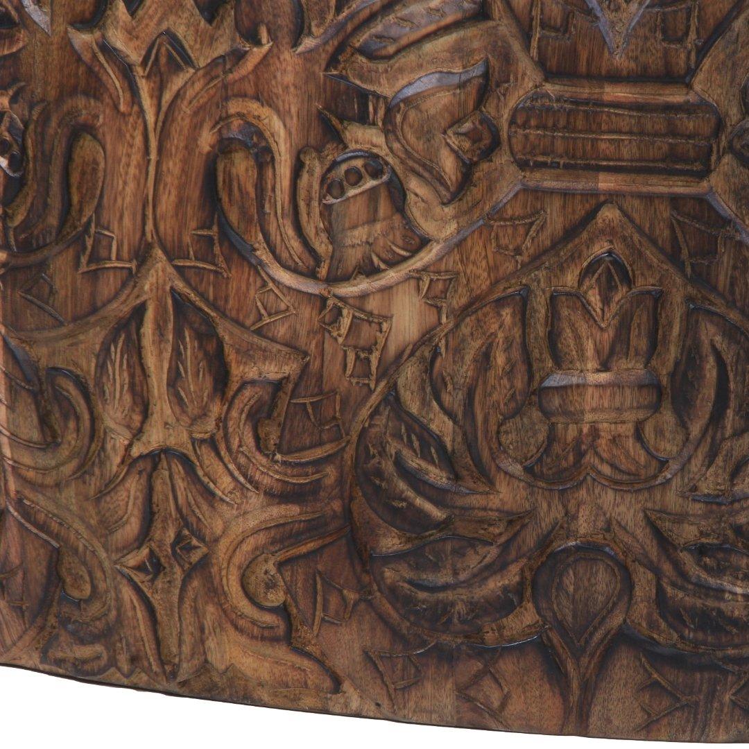 Table basse tambour en bois de manguier Jungle - Rustic Furniture Outlet