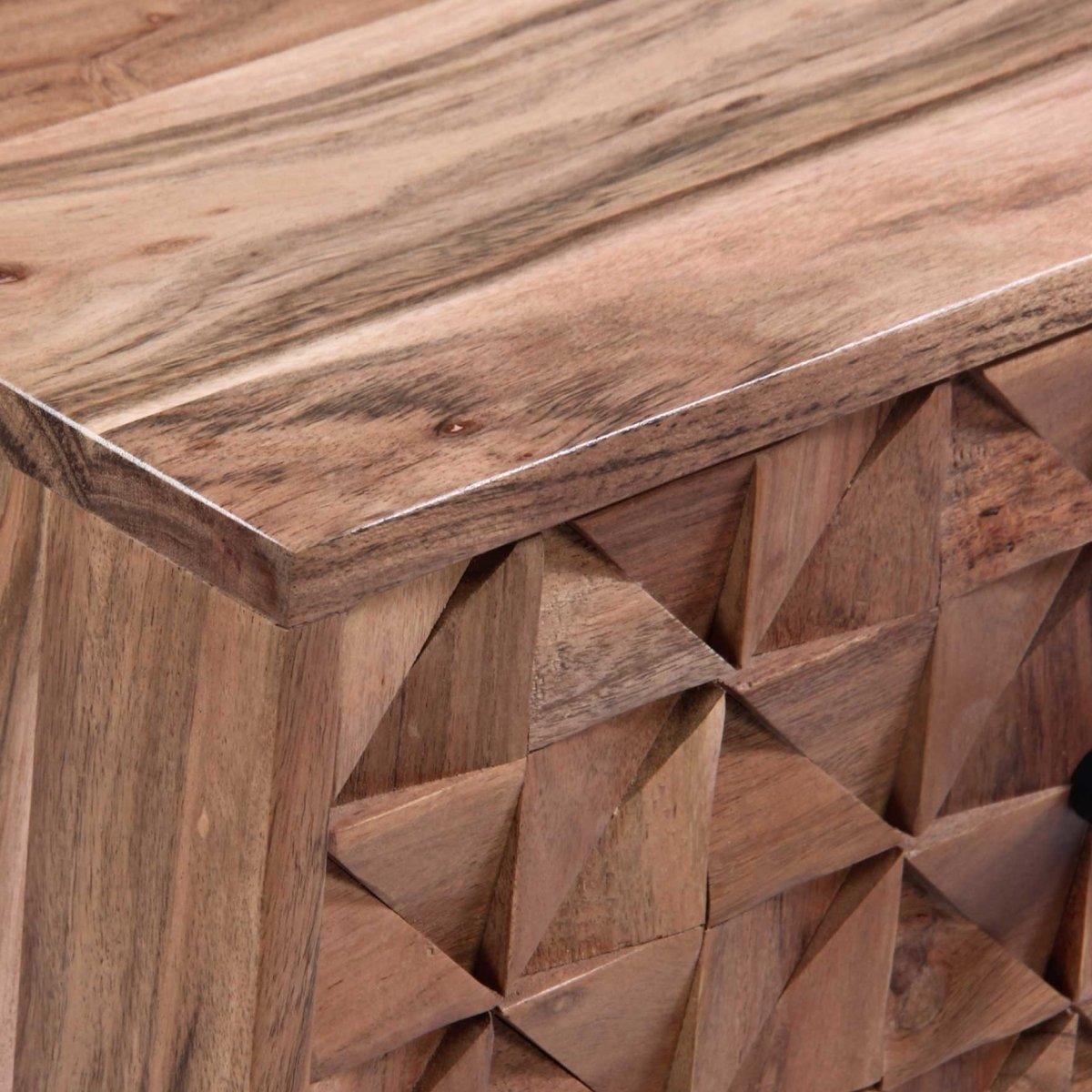 Kenya Acacia wood Nightstand - Rustic Furniture Outlet