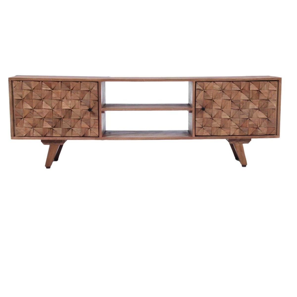 Meuble TV en bois d'acacia du Kenya - Rustic Furniture Outlet