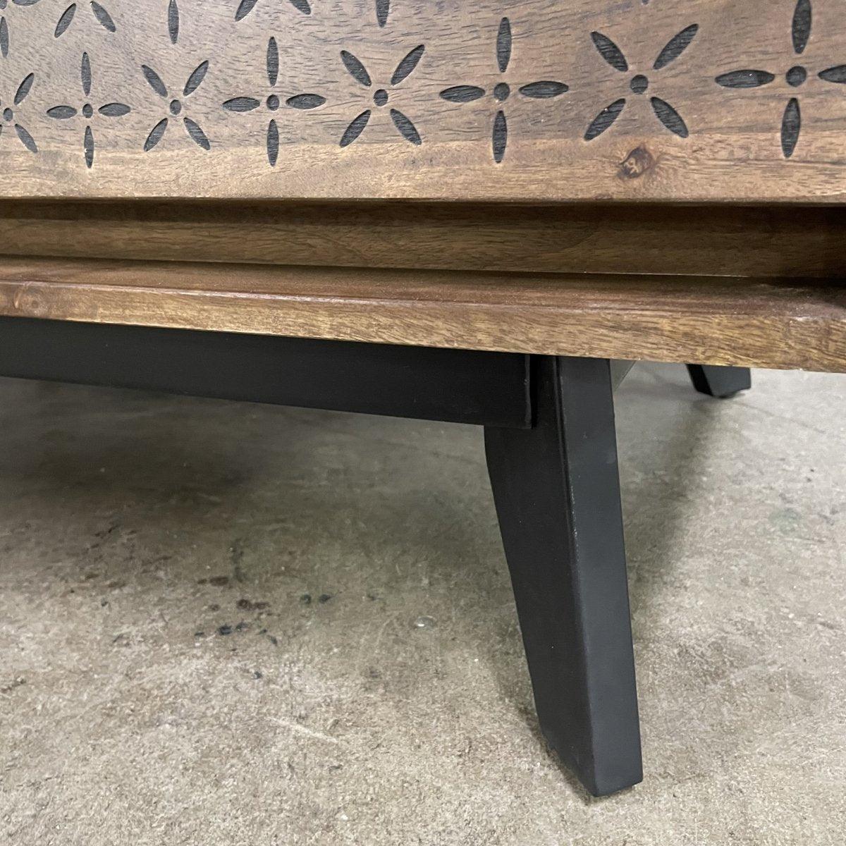 Table basse en bois de manguier Knox - Outlet de meubles rustiques