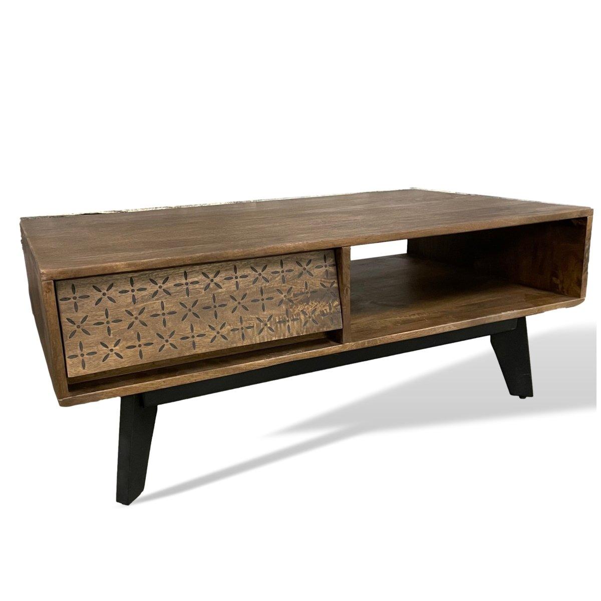 Table basse en bois de manguier Knox - Outlet de meubles rustiques