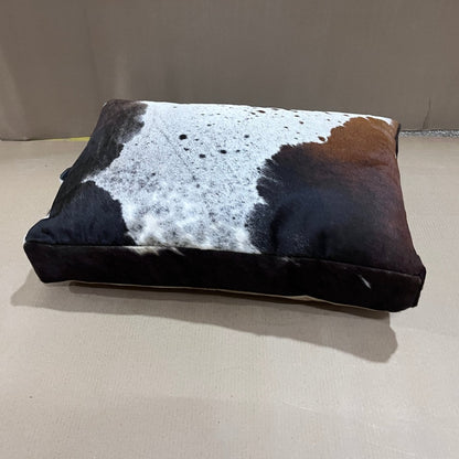 Leather hide floor pouf cushion - Rustic Furniture Outlet