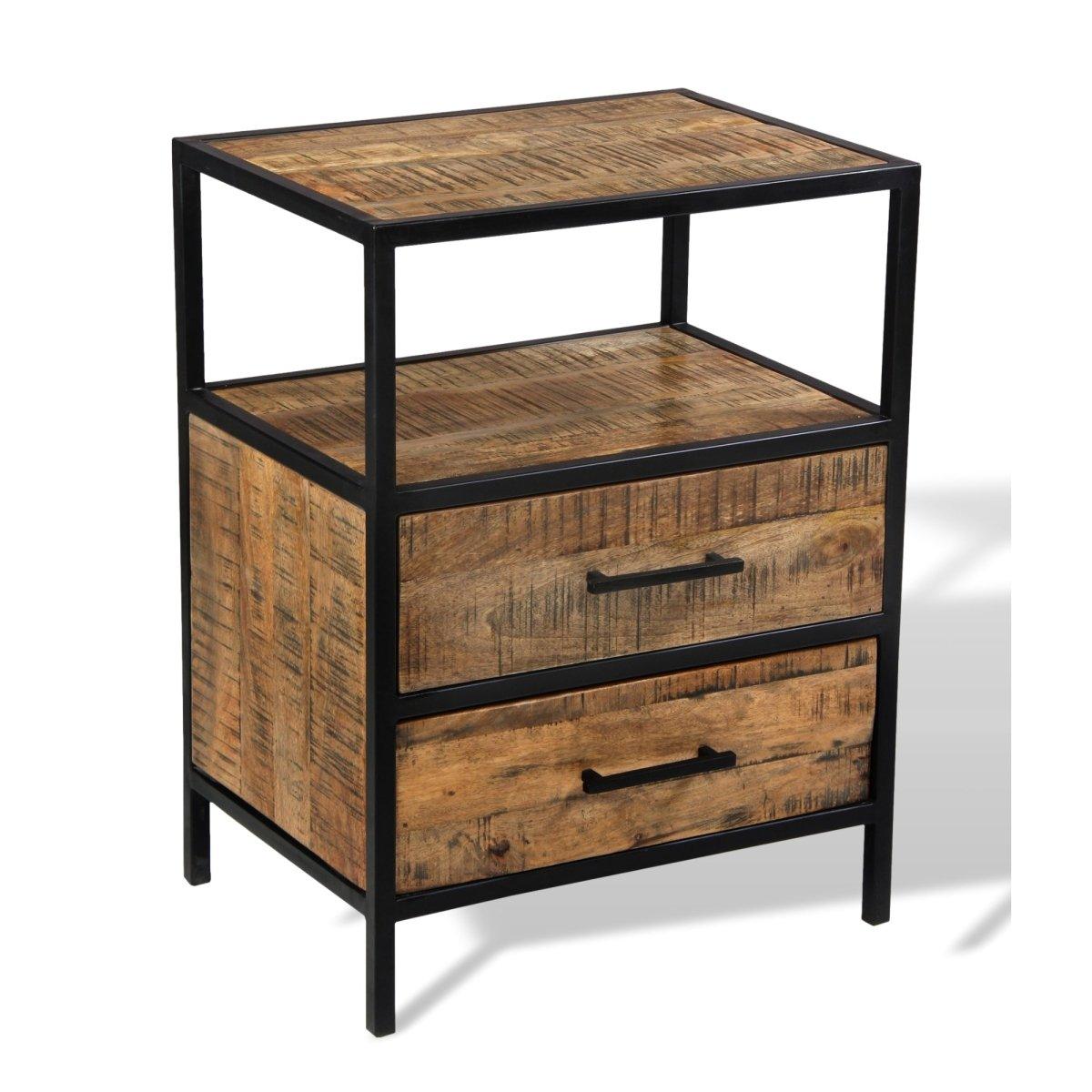 Madone Mango Wood Nightstand - Rustic Furniture Outlet