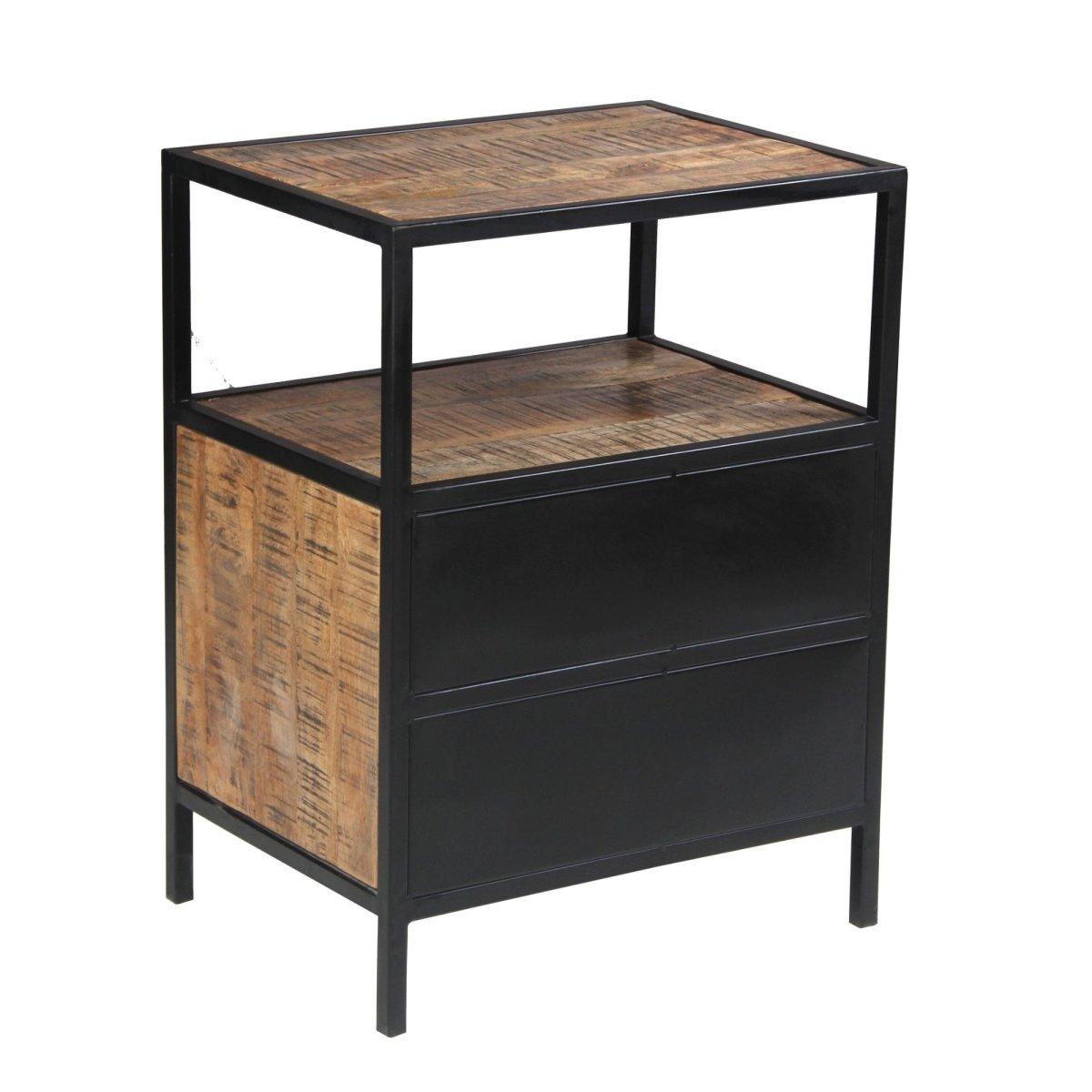 Madone Mango Wood Nightstand - Rustic Furniture Outlet