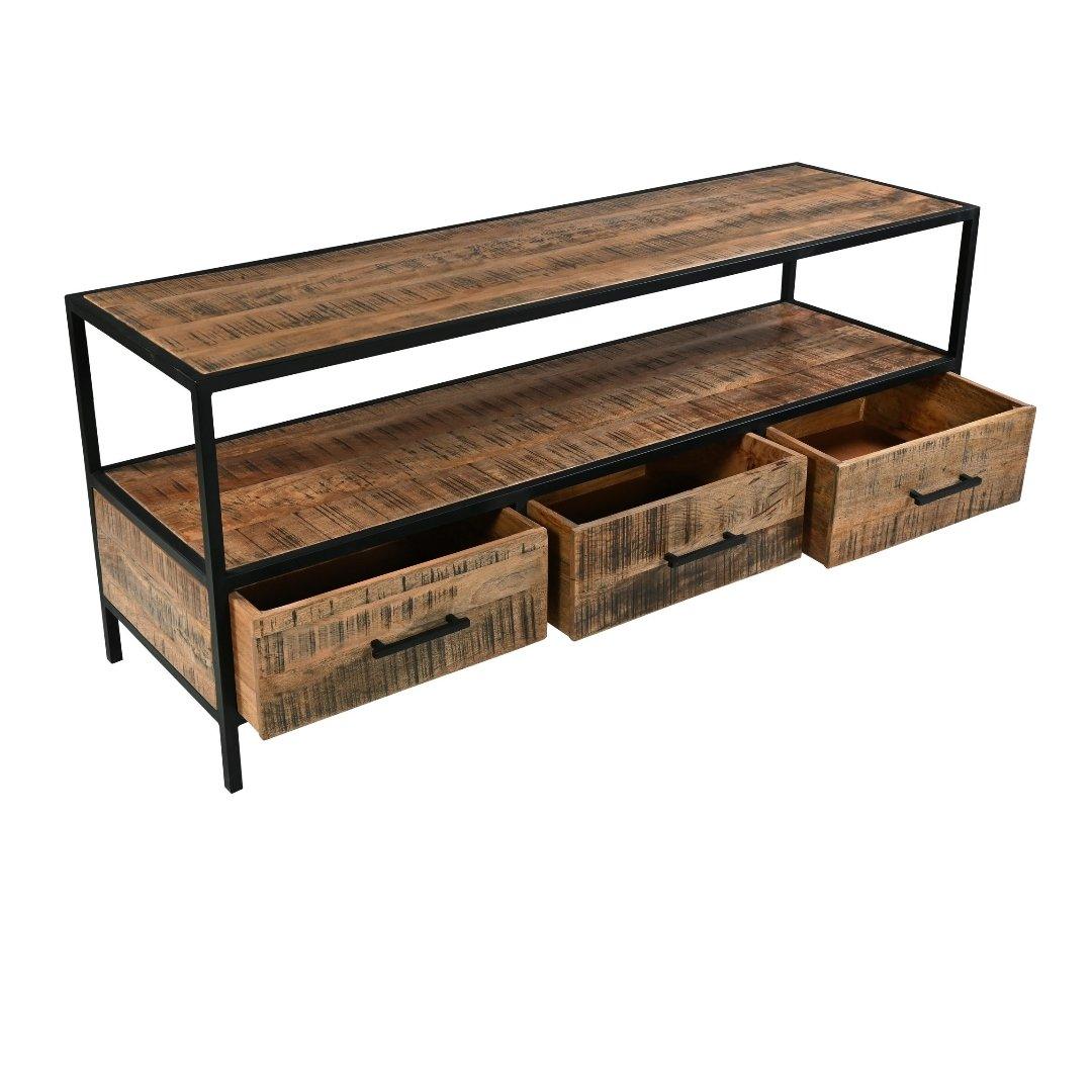 Meuble TV en bois de manguier Madone - Rustic Furniture Outlet