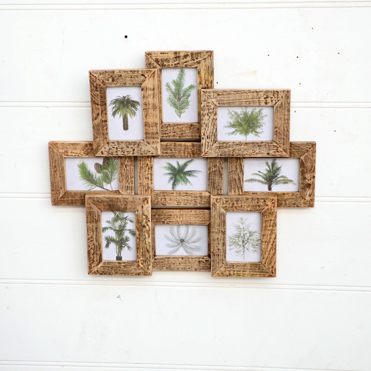 Mango Wood Multi Photo Frame Wall Hanging | Rustic Furniture Outlet